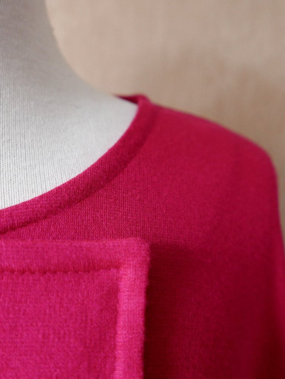 Handmade Bright Pink Lightweight Knit Cape | Size M - Picture 6 of 8
